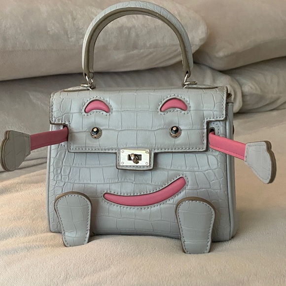 Handbags - 20cm grey crocodile pink mini idolle doll bag